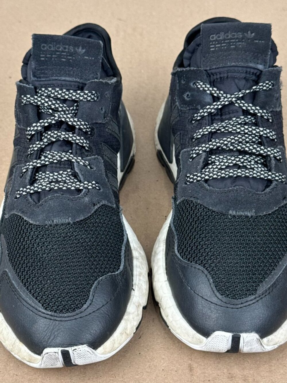 Adidas Nite Jogger Black Carbon Unisex Size Men's 6.5 Women's 8 EE6481
